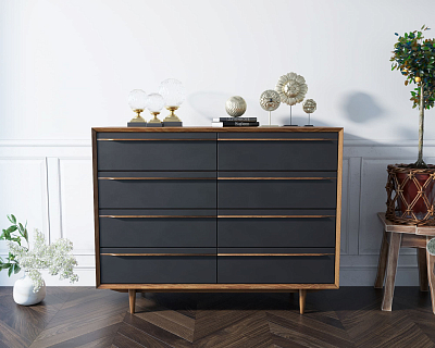 Комод "Bruni Black" на восемь ящиков арт BR06Black 400_400_1934550